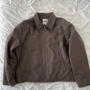 Sisters and Seekers Brown Faux Leather Jacket size XL